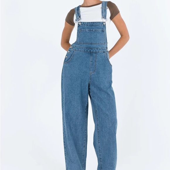 Princess Polly Pants & Jumpsuits Kacey Long Overalls Denim Poshmark